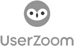 UserZoom logo with an owl icon and text