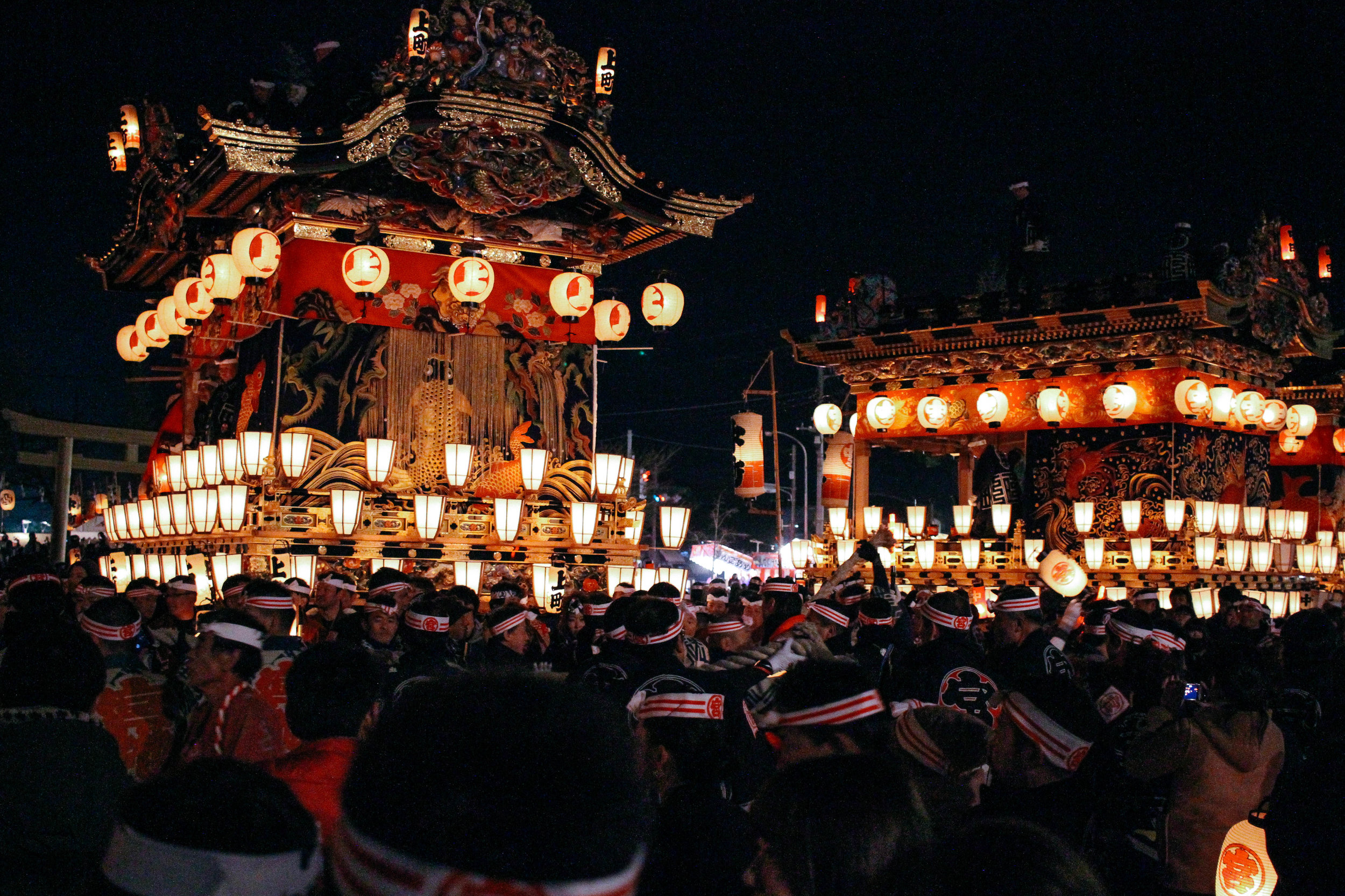 NIGHTTIME TRADITION CHICHIBU, SAITAMA, JAPAN 300,000 people gathered for this annual festival and it was an incredible taste of Japanese tradition and culture. I had these adhesive body warmers stuck to my back, my legs, and in my shoes because it was so cold..but it was worth every second out there. This festival has been going on for hundreds of years and speaks volumes to the consistency and pride Japanese people have in these types of celebrations. This festival is on UNESCO's Intangible World Heritage list...and now my goal is to witness as many of these events as possible! 