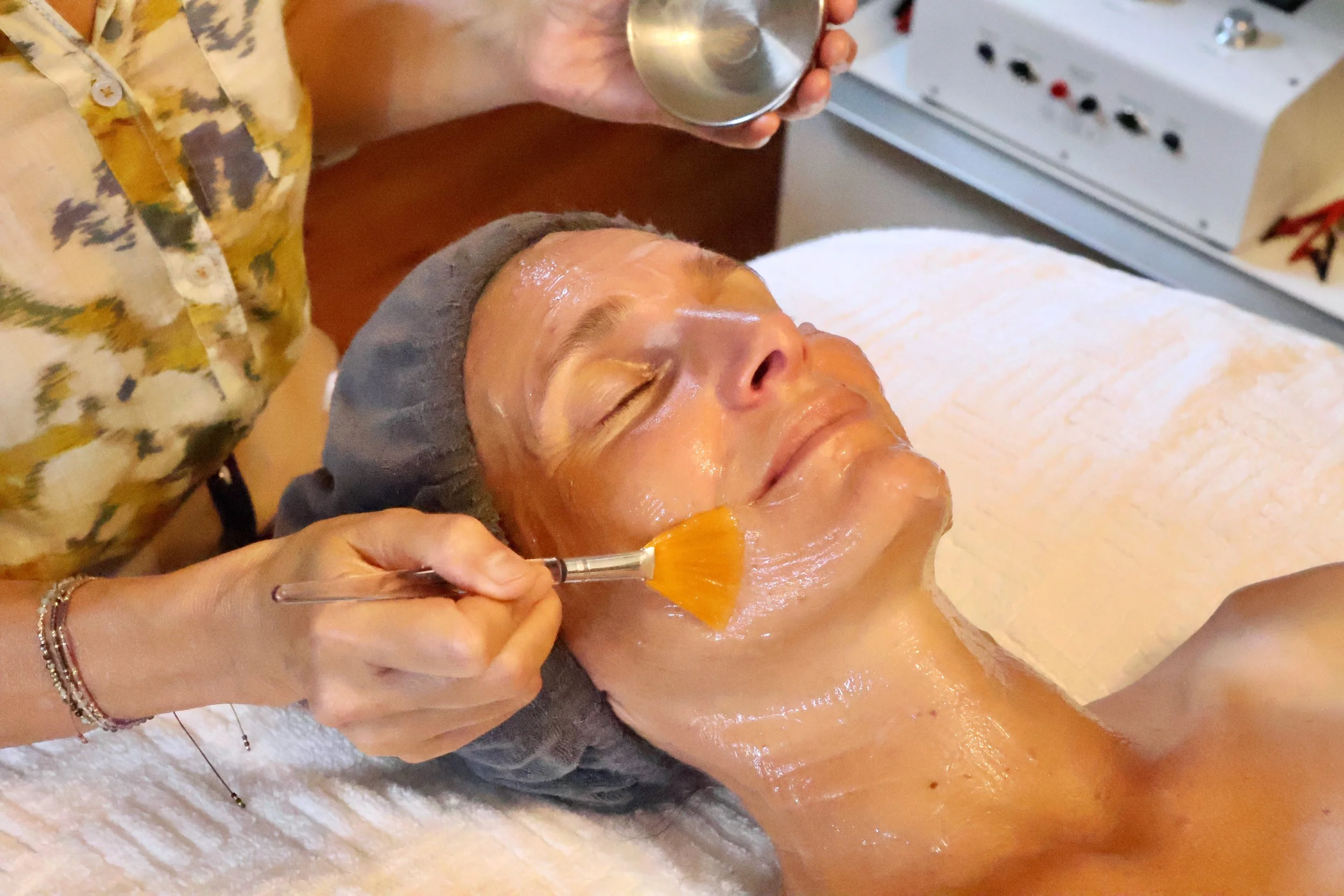 Essential organic facial treatment for healthy, balanced skin at Pure Eco Spa