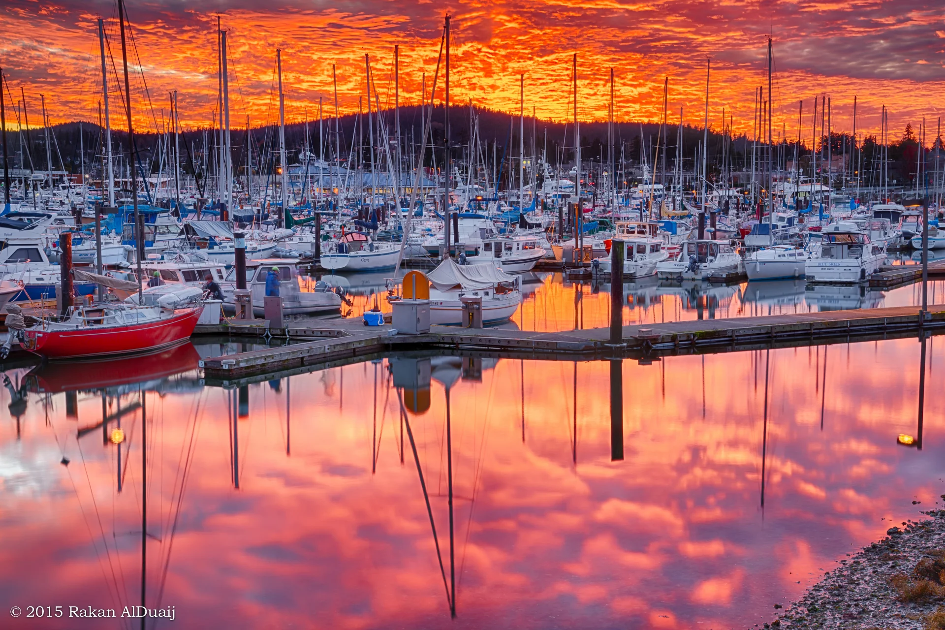 Sunset at Cap Sante Marina