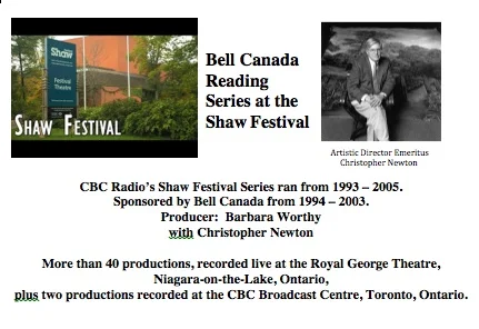 Shaw Festival Series for CBC Radio