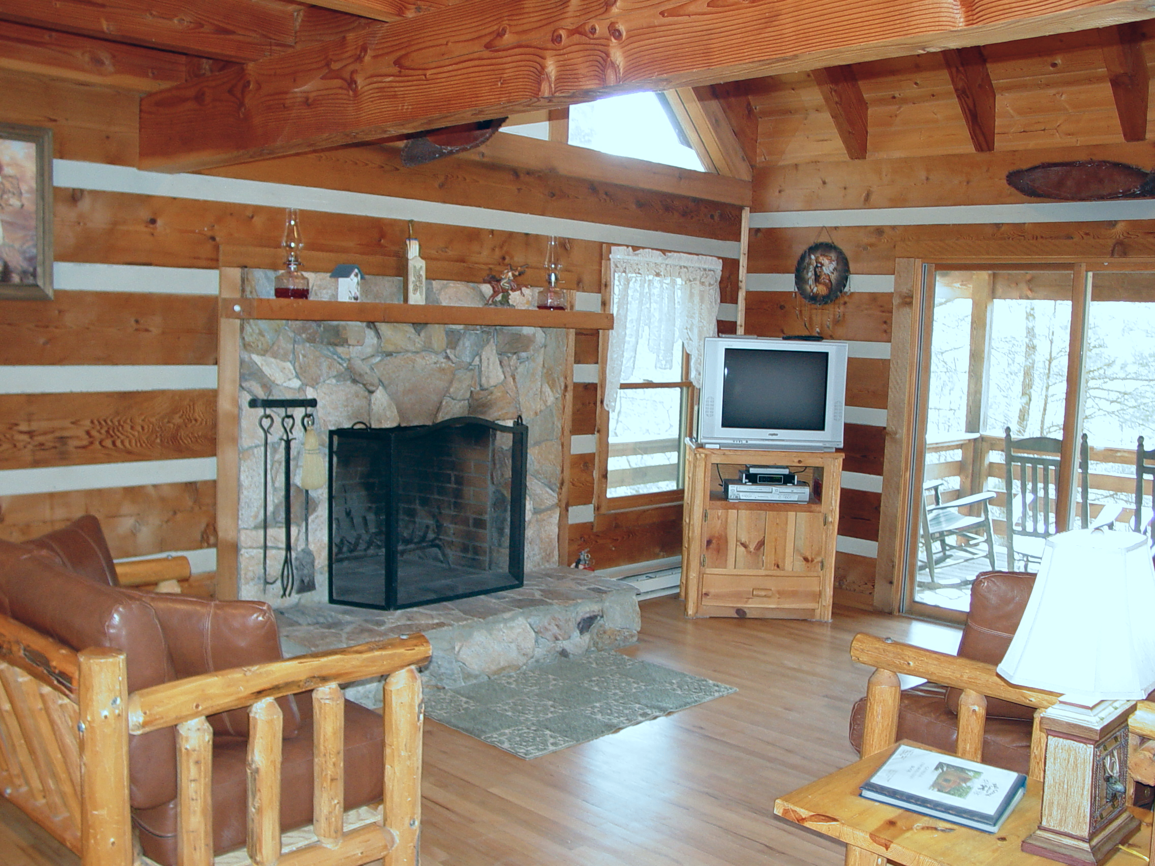 Hand-hewn cedar logs
