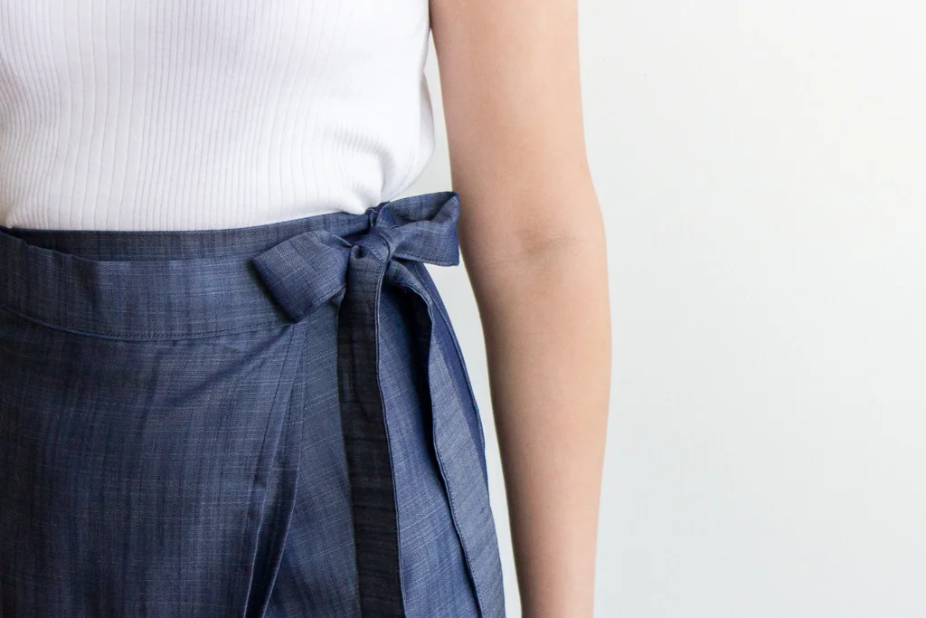 Ecofriendly denim skirt, designed and ethically handmade in Vancouver, Canada. Perfect for spring and summer.
