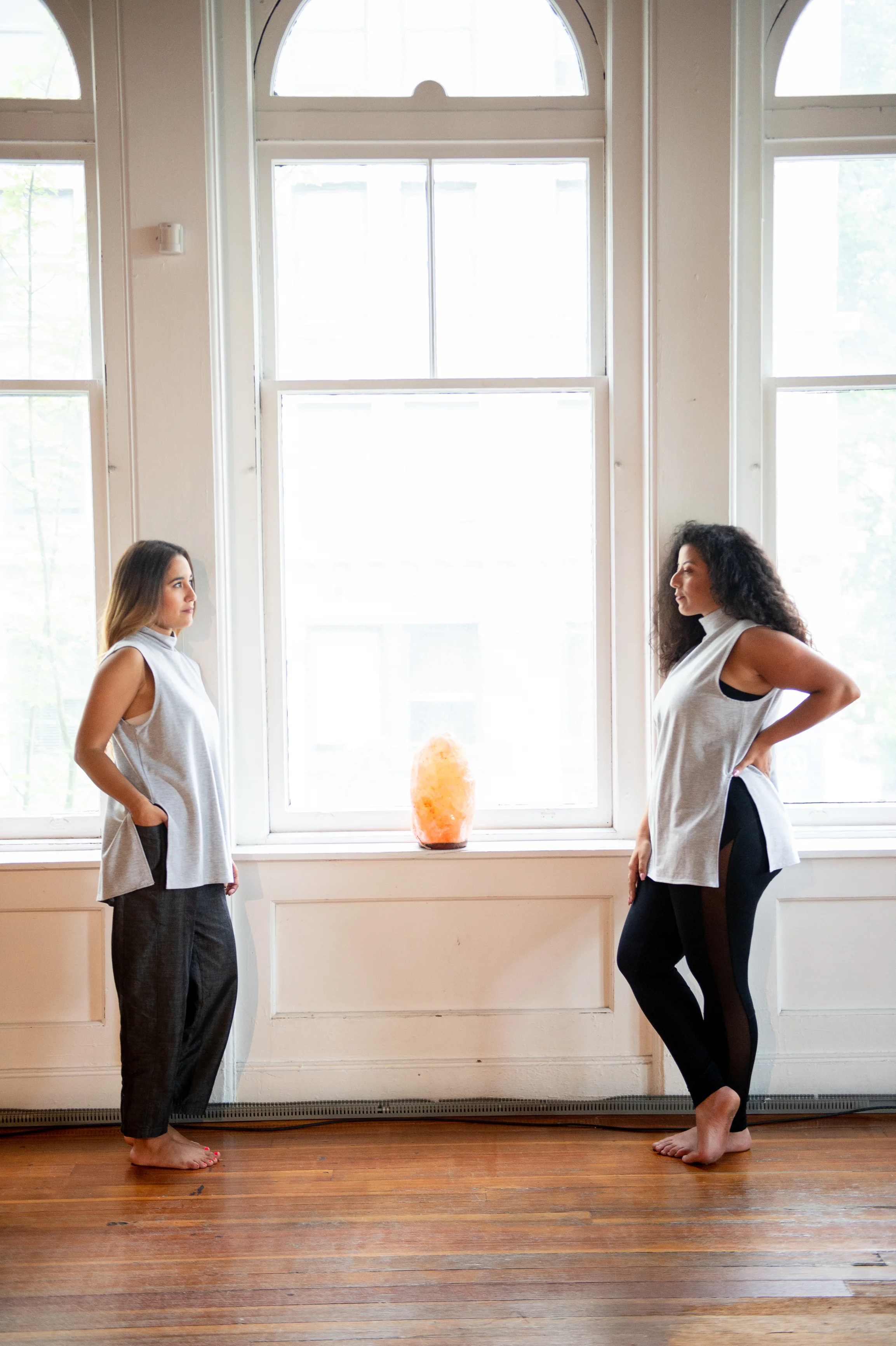 Plus size yoga tunic, wear over leggings, made in canada from oeko-tex certified bamboo jersey.