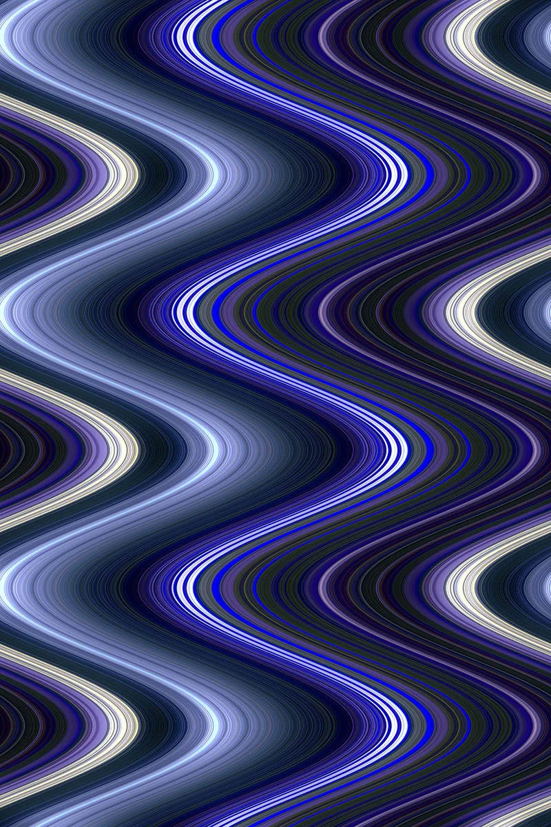 Pseudo-neon abstract of glowing S-curves in contrast with dark ones for multicolored effect in decoration and background