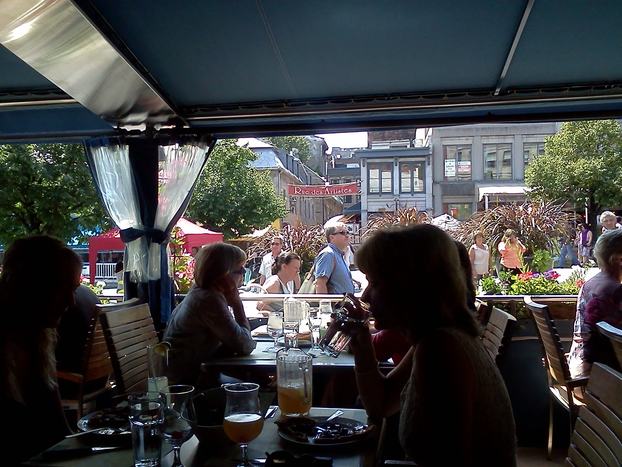 Montreal, Place Jaques Cartier, Rue des Artistes, August 2011