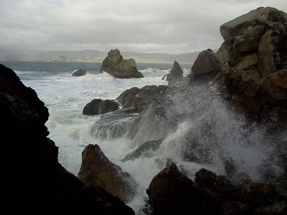 The ocean next to Sutro Baths, SF