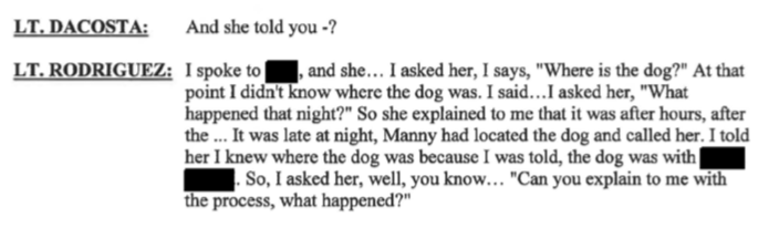 New Bedford Public Information Officer Nathaniel Rodriguez finally spoke to Forever Paws President Gail Furtado after press release . Furtado lies to Rodriguez stating the dog was picked up late at night & called Linda Morad.