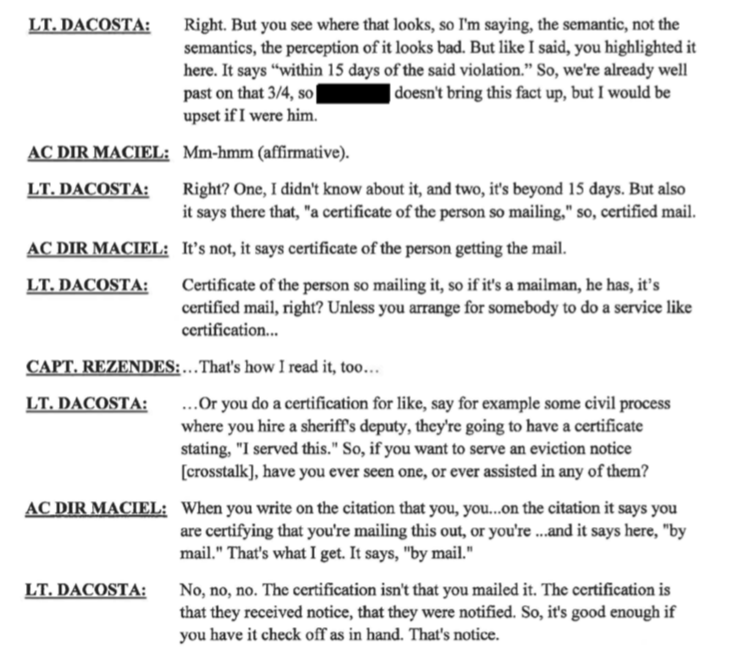 Maciel who calls himself a “state trainer” attempts to argue the meaning of MGL Chapter 40 Section 21D