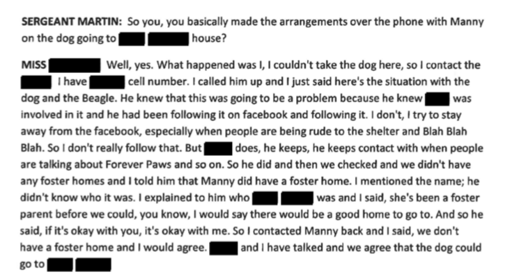 Forever Paws President then changes story and admits that Maciel had Morad in mind to foster Jackie. Nowhere was looking for the actual owner ever discussed.