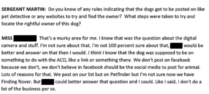 Forever Paws President Gail Furtado wont comment on why no animal has ever been posted on any city website until 2019 after this investigation.