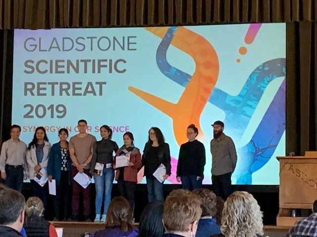 Congratulations to Sonali for winning the Best Poster Award at the Gladstone Retreat.