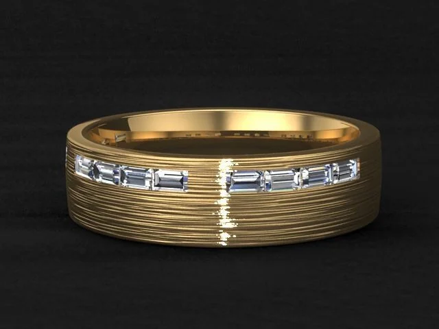 💍♻️ I thought this one was a cool way of recycling the clients baguettes from her original engagement ring! May not be super complex, but the significance is cool ♻️ 💍 #PioneerCAD #MensRing #MensDiamondRing