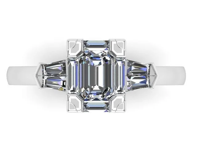 💍💍 A whole lot of step cuts on this one! Drew some inspiration from this clients grandmothers ring for the head, and combined it with a newer style shank. Not the most detailed design at all, but the sentimental aspect of it sure is cool! 💍💍 #Pio
