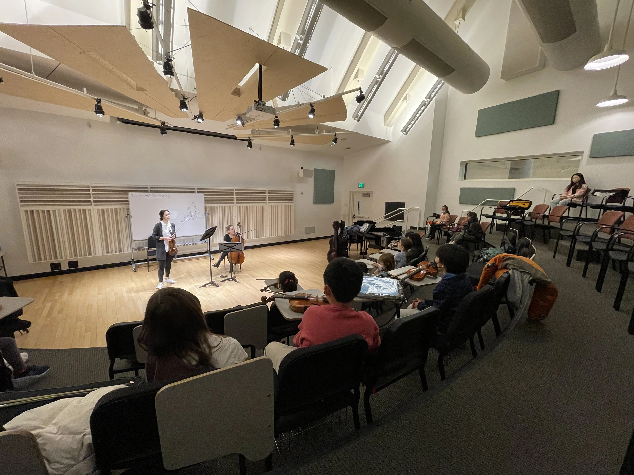 Evin Blomberg and Natalie Helm of DuoSkope at The Colburn School