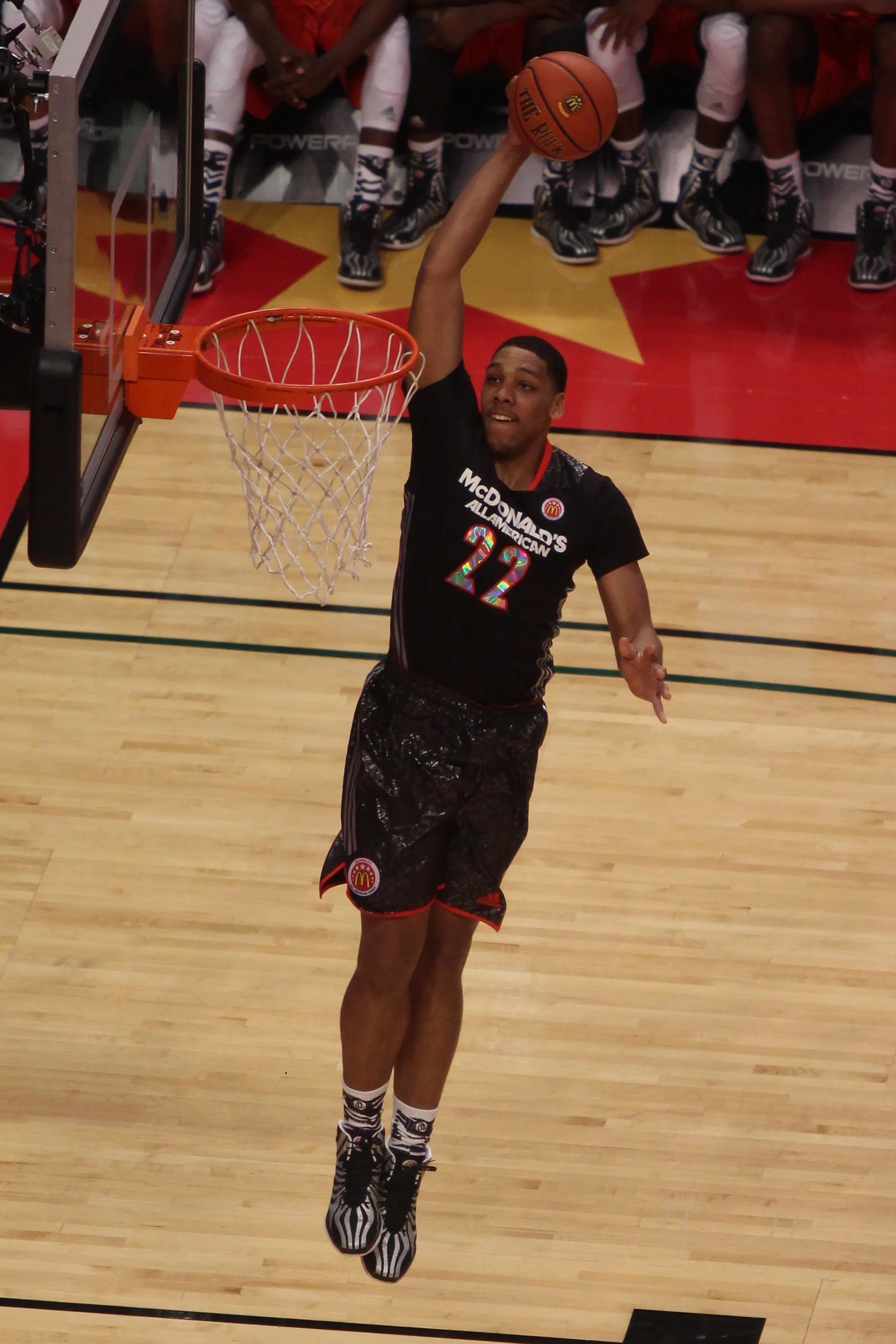 Jahlil Okafor dunking in the 2014 McDonald's All-American Game