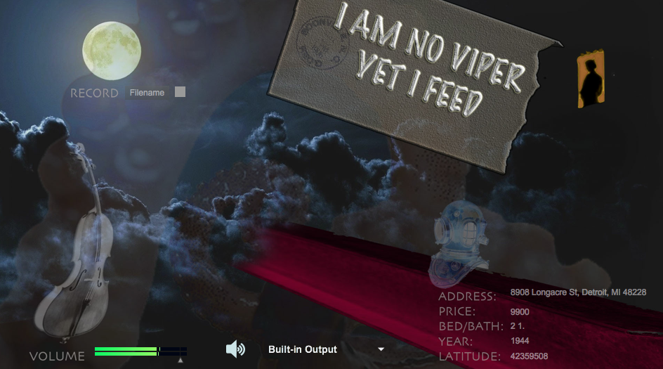 I am No Viper Yet I Feed - Application Interface allows you to skip tracks and record audio output. 