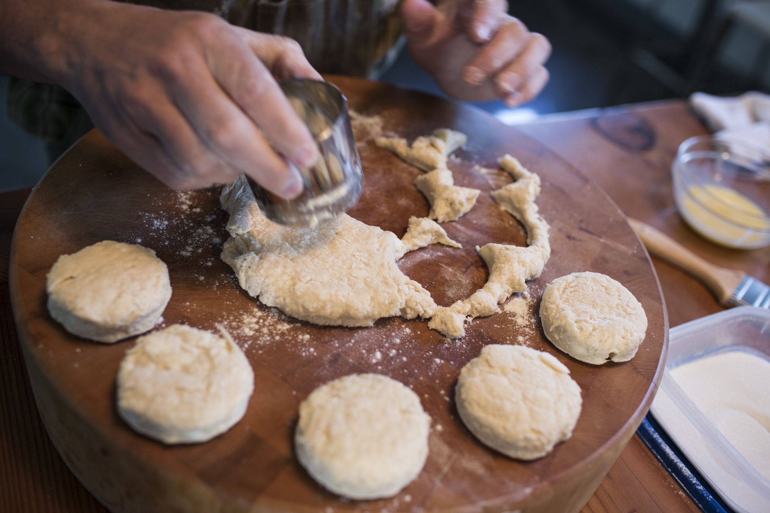 Bryce Coulton prepared scones from a recipe he developed at the Ballymaloe Cookery School, which is located on the coast near Cork City, Ireland.