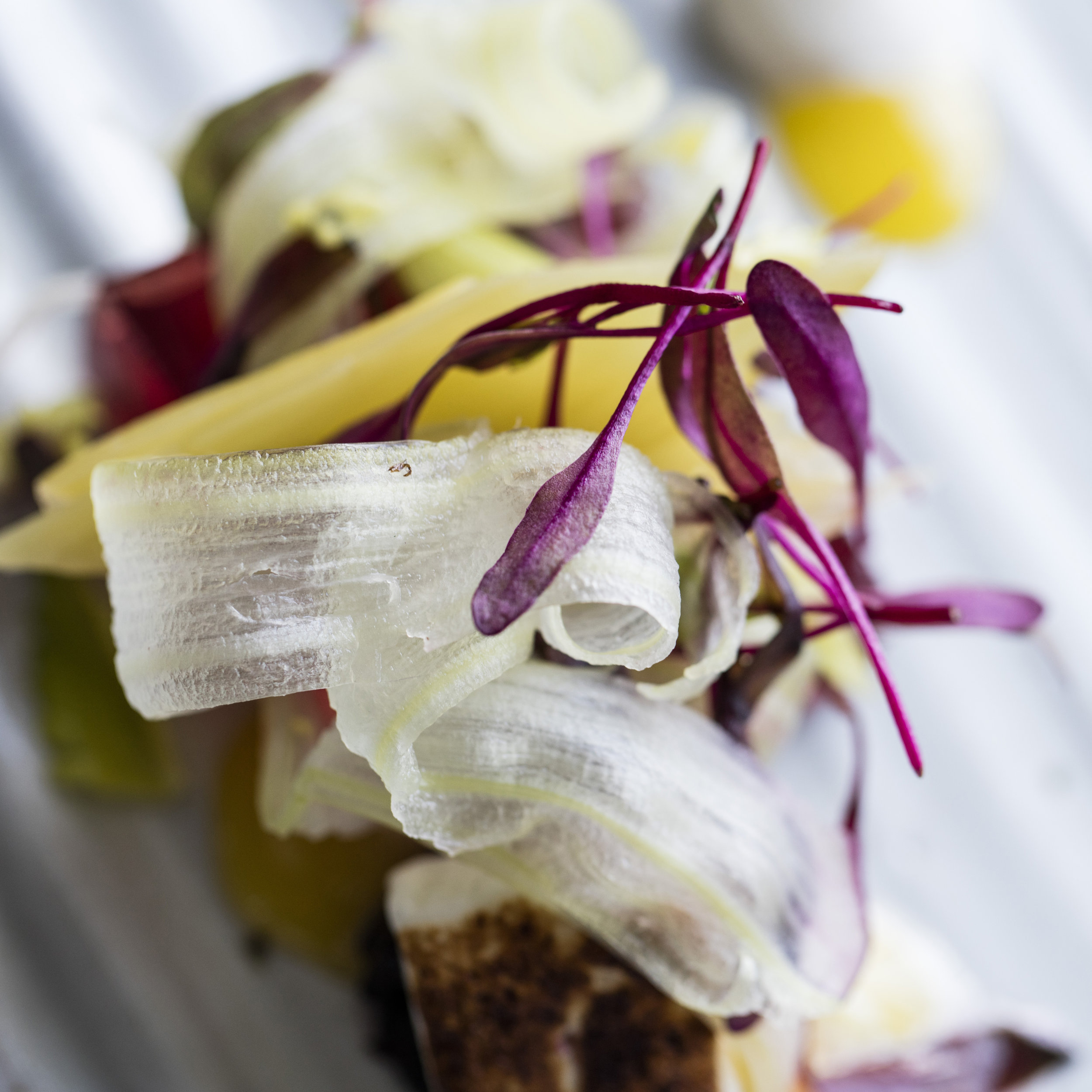 Clayton Chapman, chef and owner at The Grey Plume, created a beautiful rendition of his grandmother's Fluff Salad.