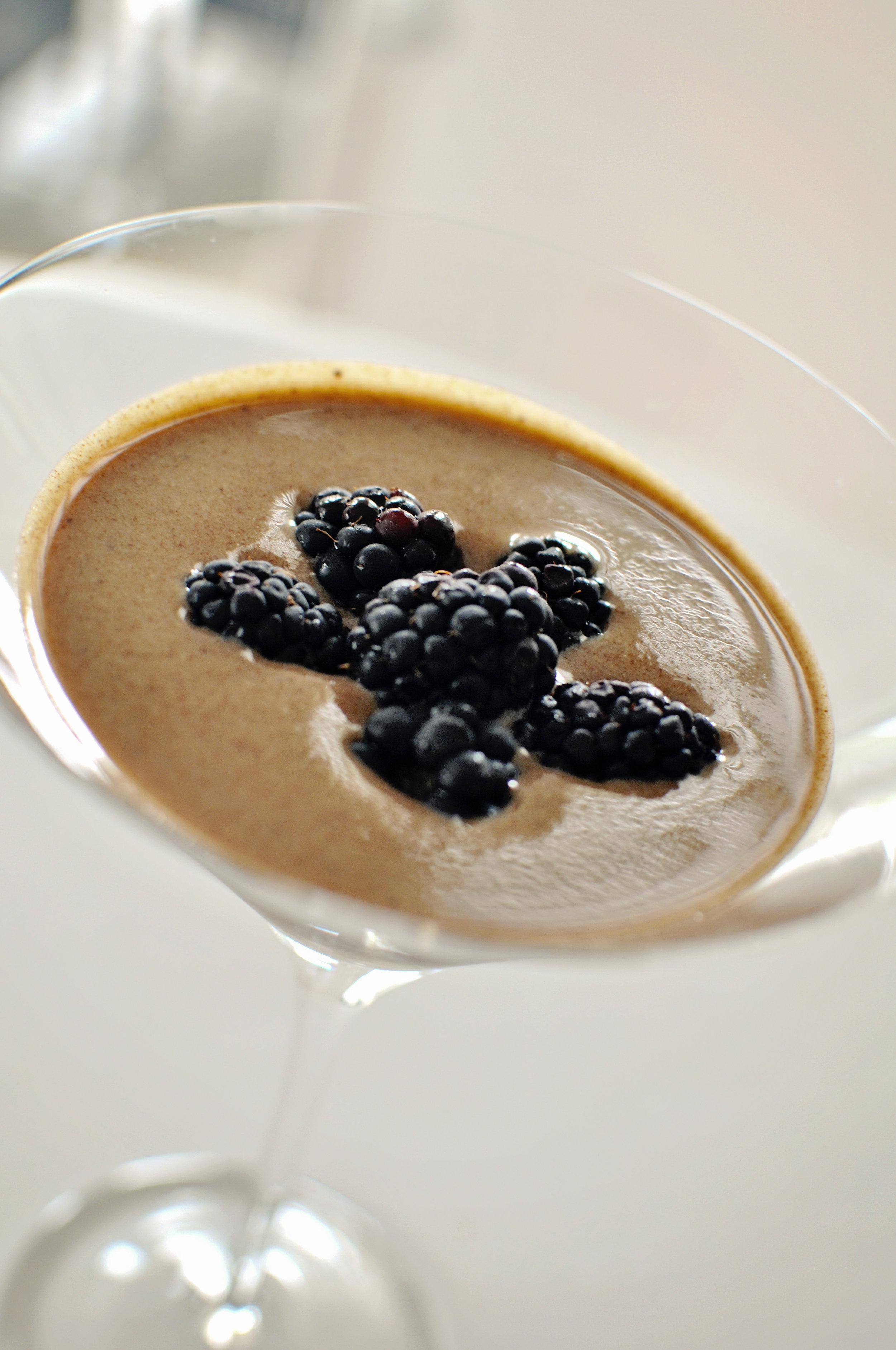 Chocolate Creme Anglaise with Berries