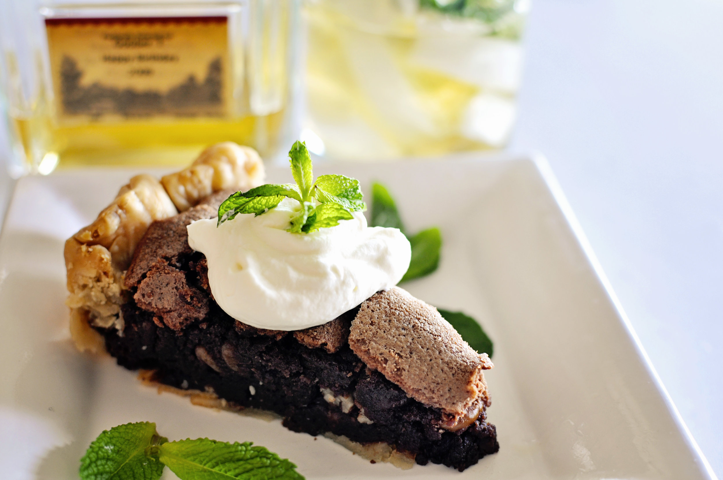 Check out my recipe for Kentucky Derby Pie ! It is rich, chocolaty and delicious, a perfect compliment to a sweet and minty julep! Give it a try and send me your thoughts!