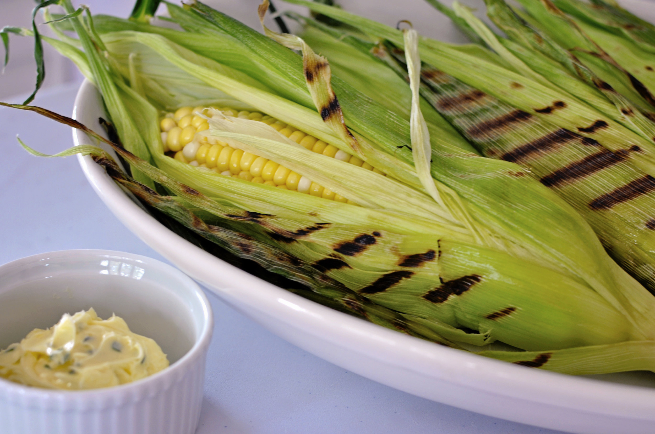 Grilled Corn with Herb Butter