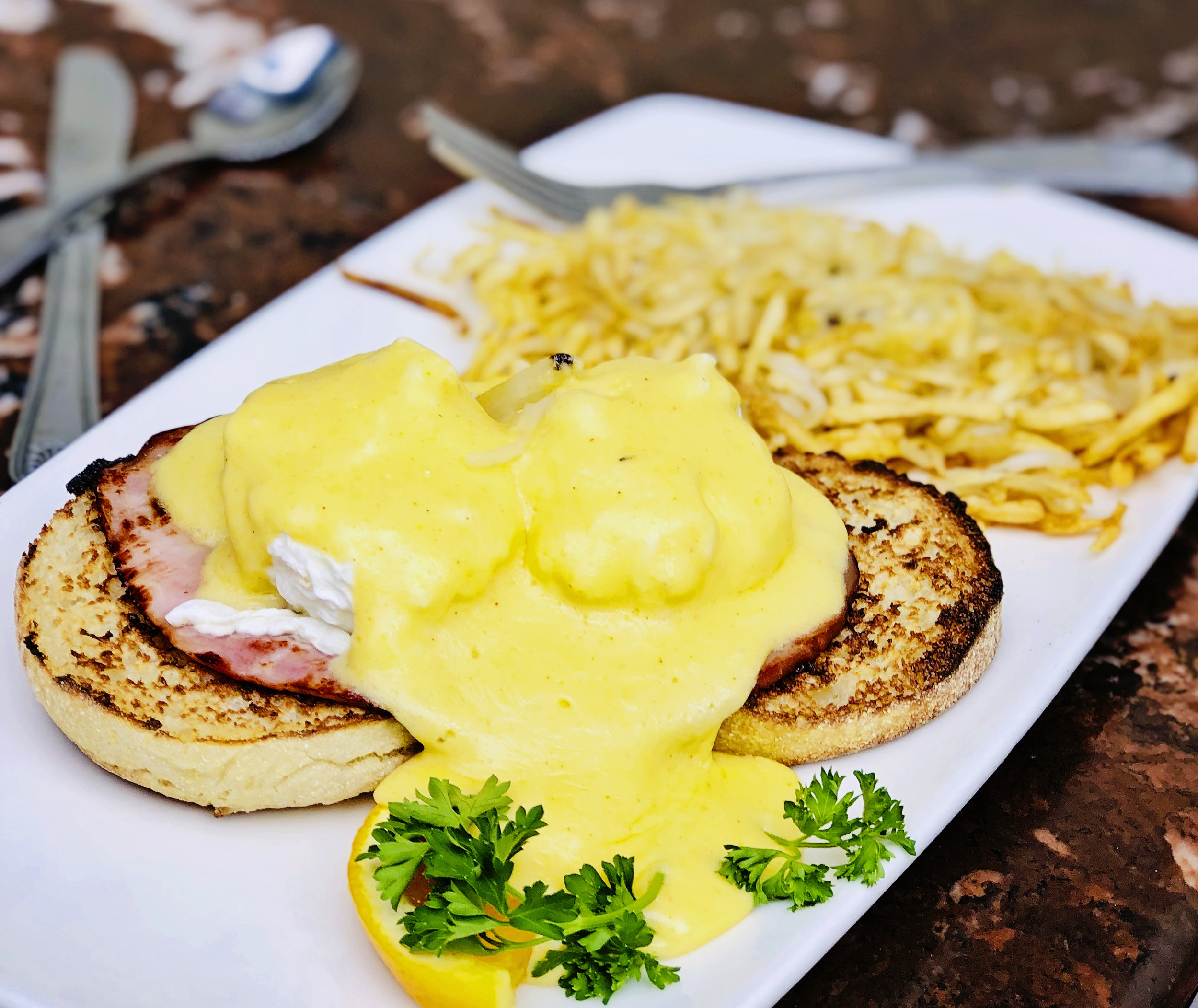 Village Corner California Eggs Benedict 