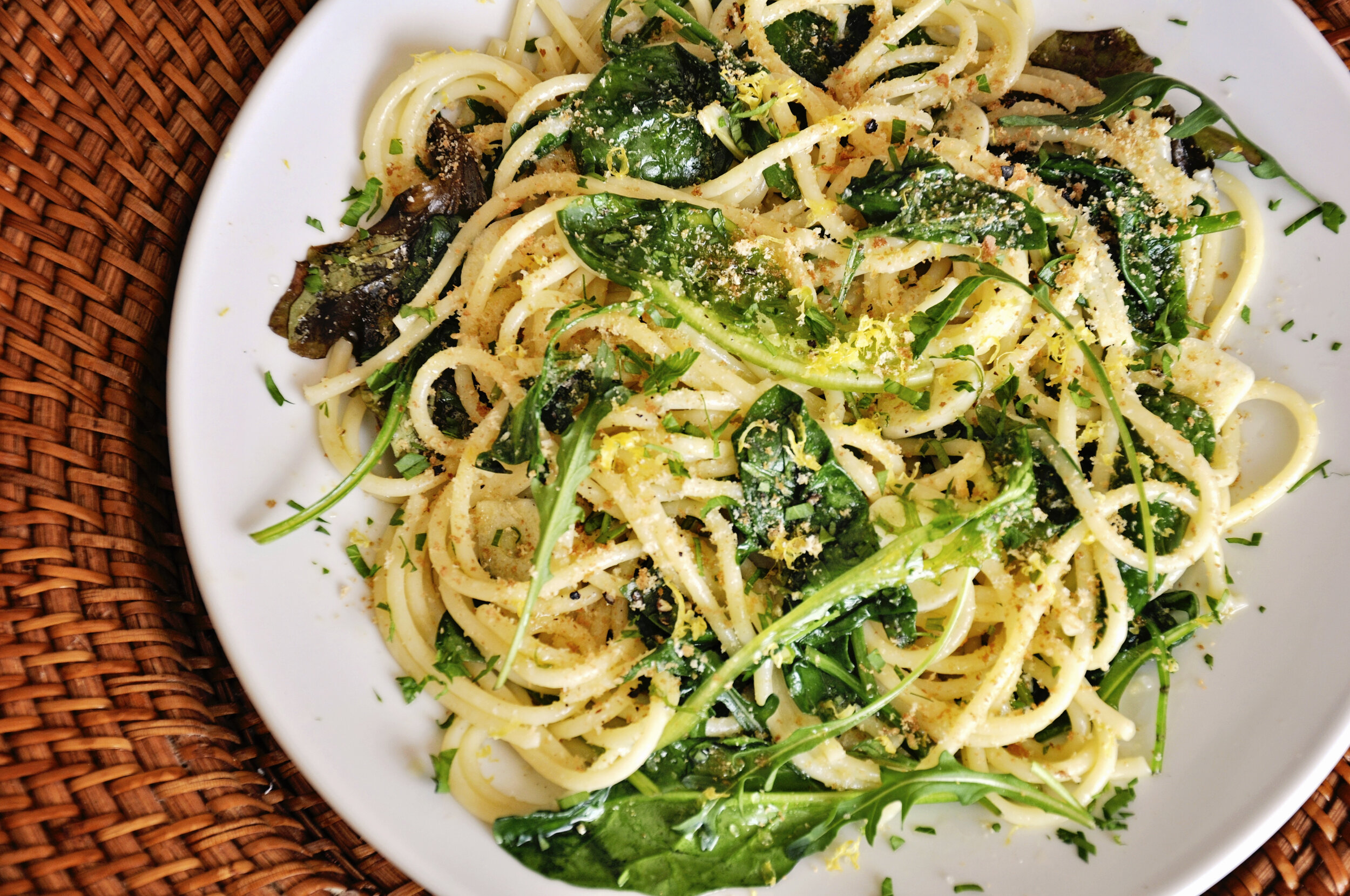 Spaghetti &amp; Wilted Greens 