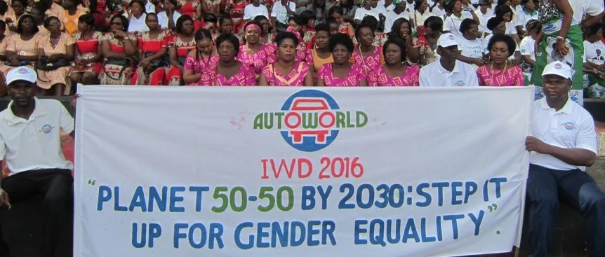 Autoworld staff at the International Women's Day event at Lusaka Showgrounds