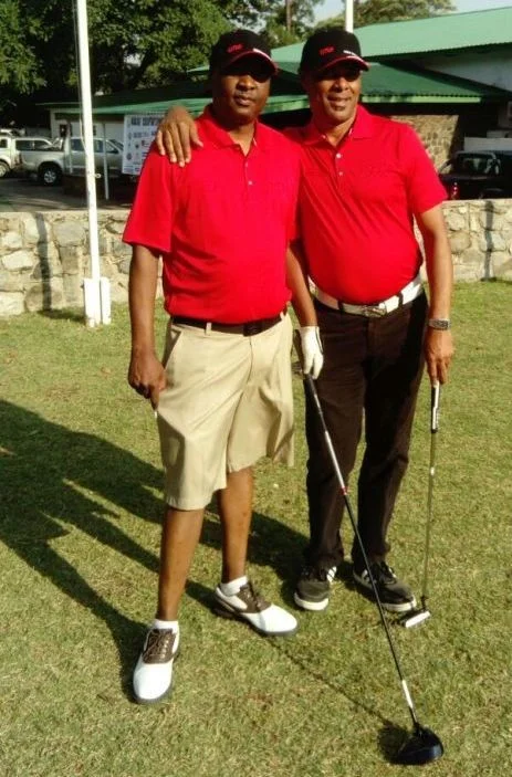 Joseph Cholwe (Autoworld Copperbelt Regional Manager) with Osman Teledia (Roan Captain)