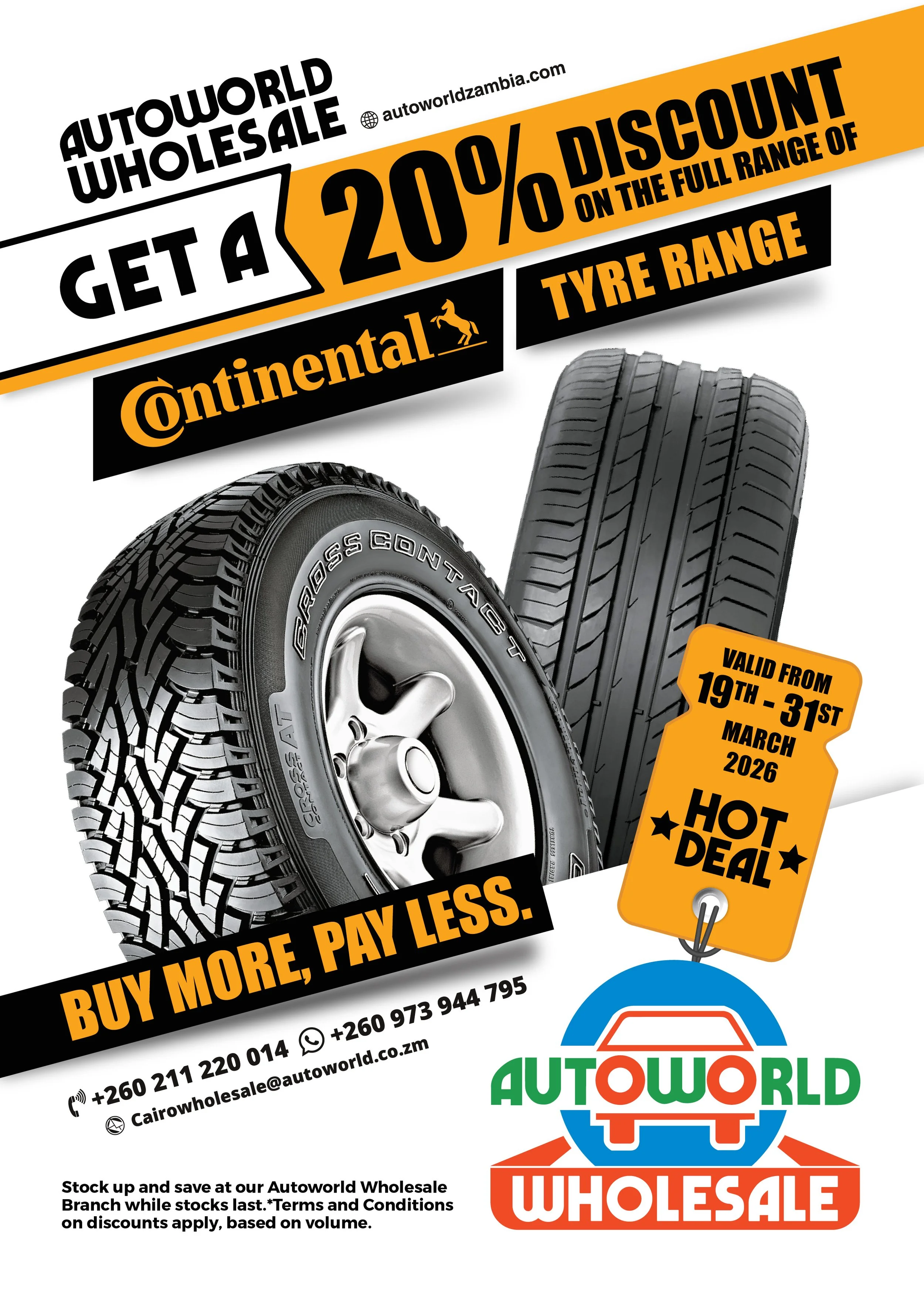 March Continental wholesale special