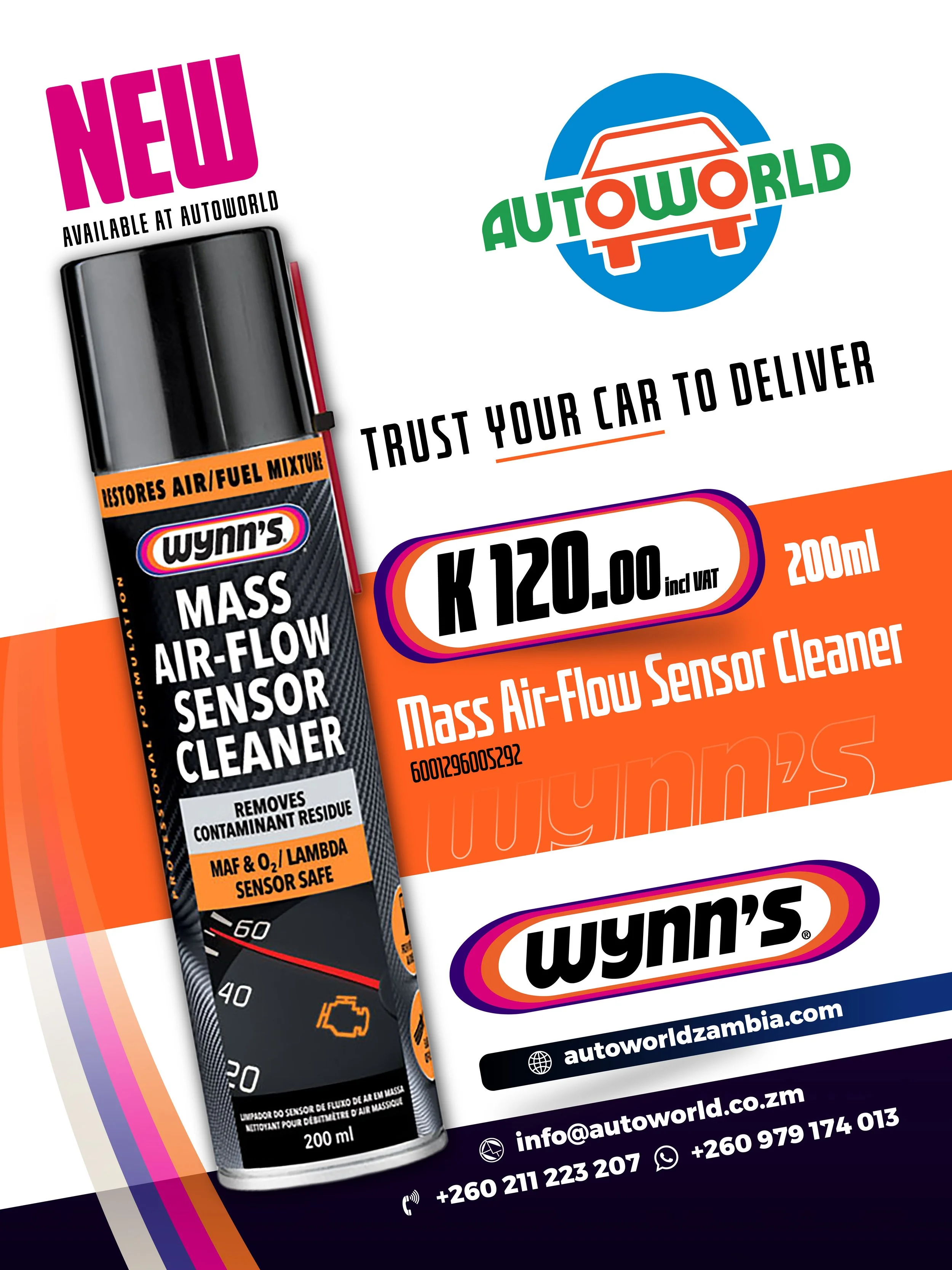 Wynn’s Mass-Air Flow Sensor Cleaner