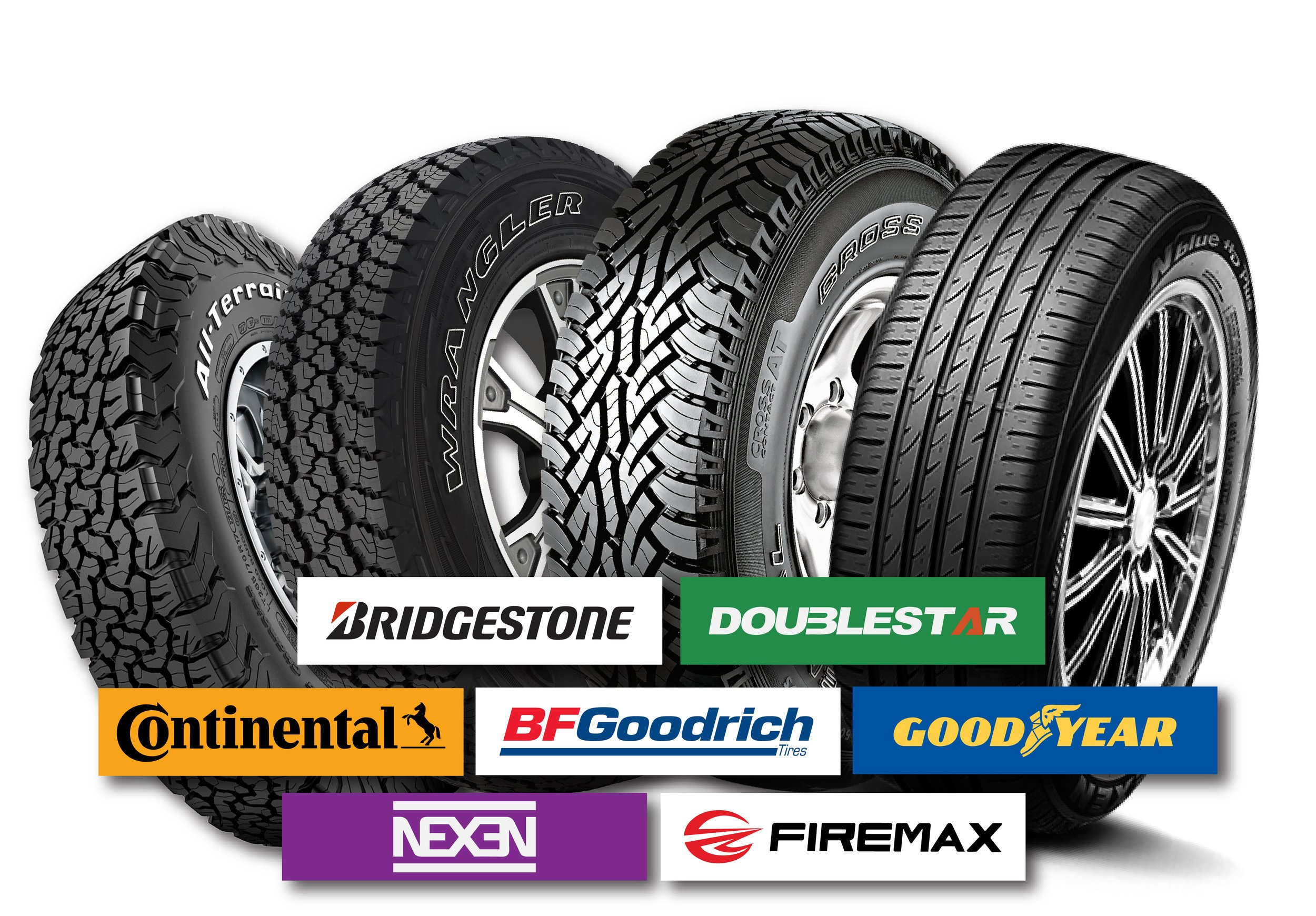 Person inspecting tires in a tire shop, wearing white gloves and handling large black tires.