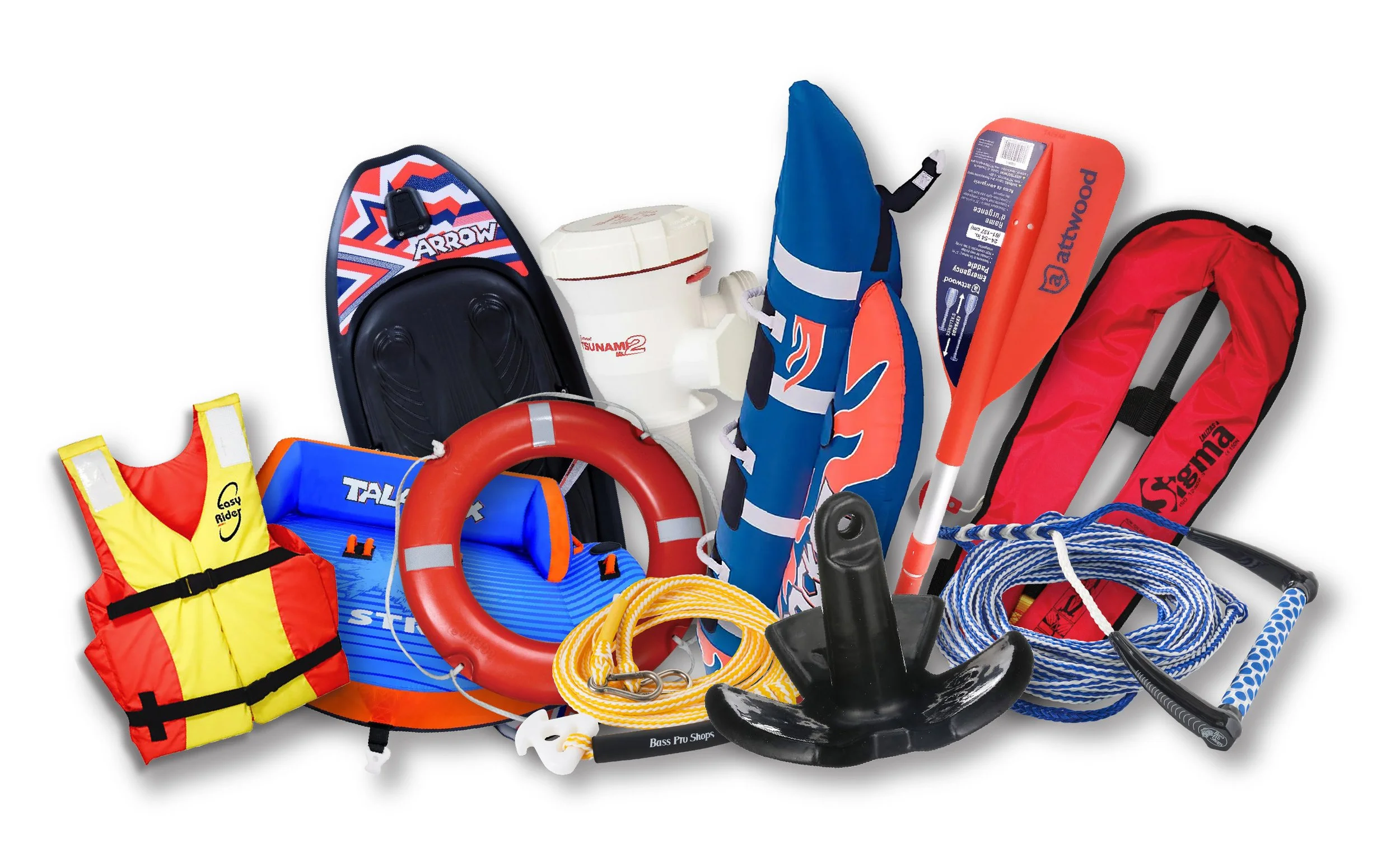 Close-up of a sailboat's bow with ropes, cleats, and hatch, with multiple sailboats and people walking on a dock in the background under a partly cloudy sky.