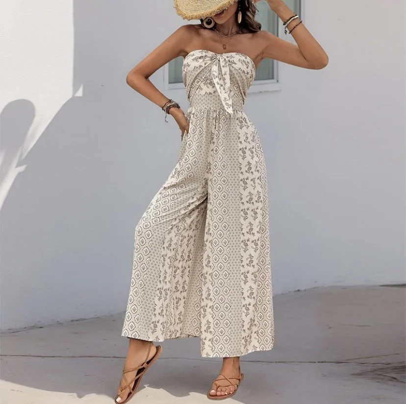 white christmas dresses DA Cream Romper – Dress Assur'd main image 0