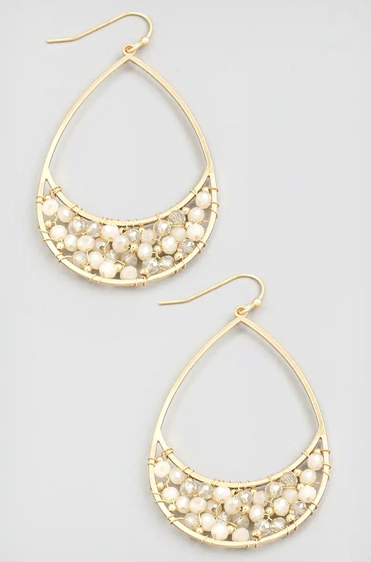 Gold & Crystal Hoop Earrings