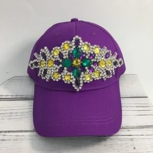 Mardi Gras Rhinestone Cap