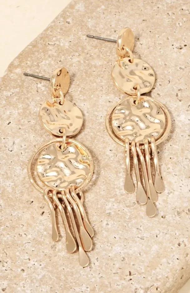 Gold Fringe Earrings