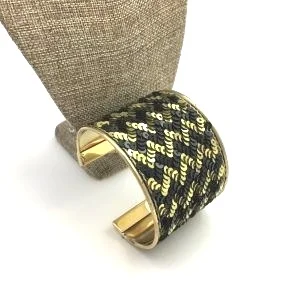black and gold cuff bracelet