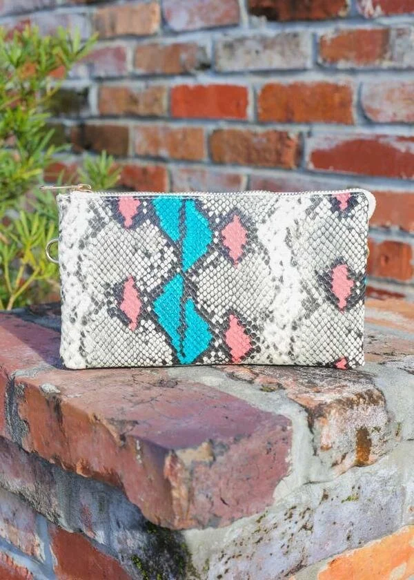 pink snake purse