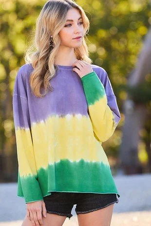 mardi gras tie dye shirt