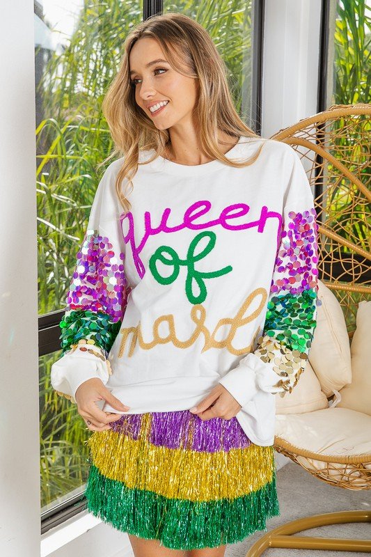 Mardi Gras Fringe Shirt — Serenity Home & Gifts