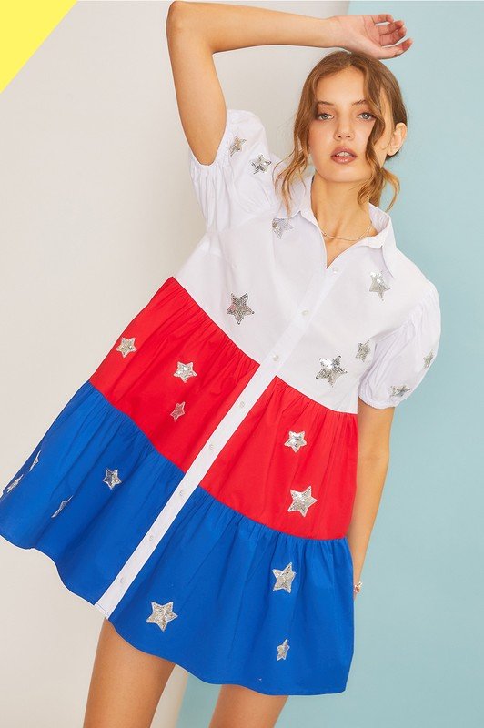 Star Dress in Red, White and Blue — Serenity Home & Gifts