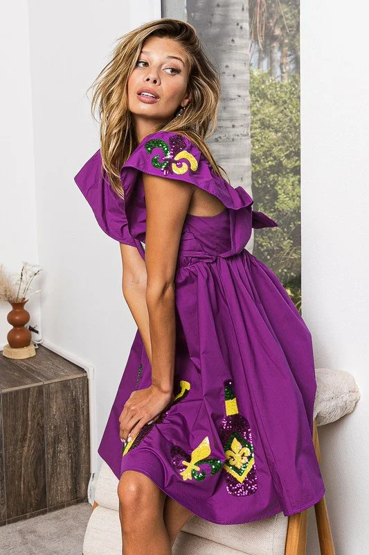 Purple Floral Sundress