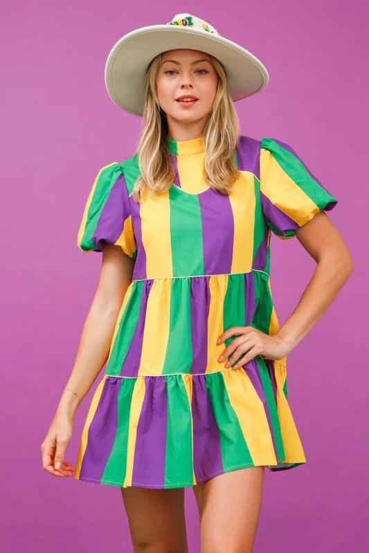 Mardi Gras Stripe Dress Serenity Home & Gifts Mardi Gras Stripe Dress Serenity Home & Gifts