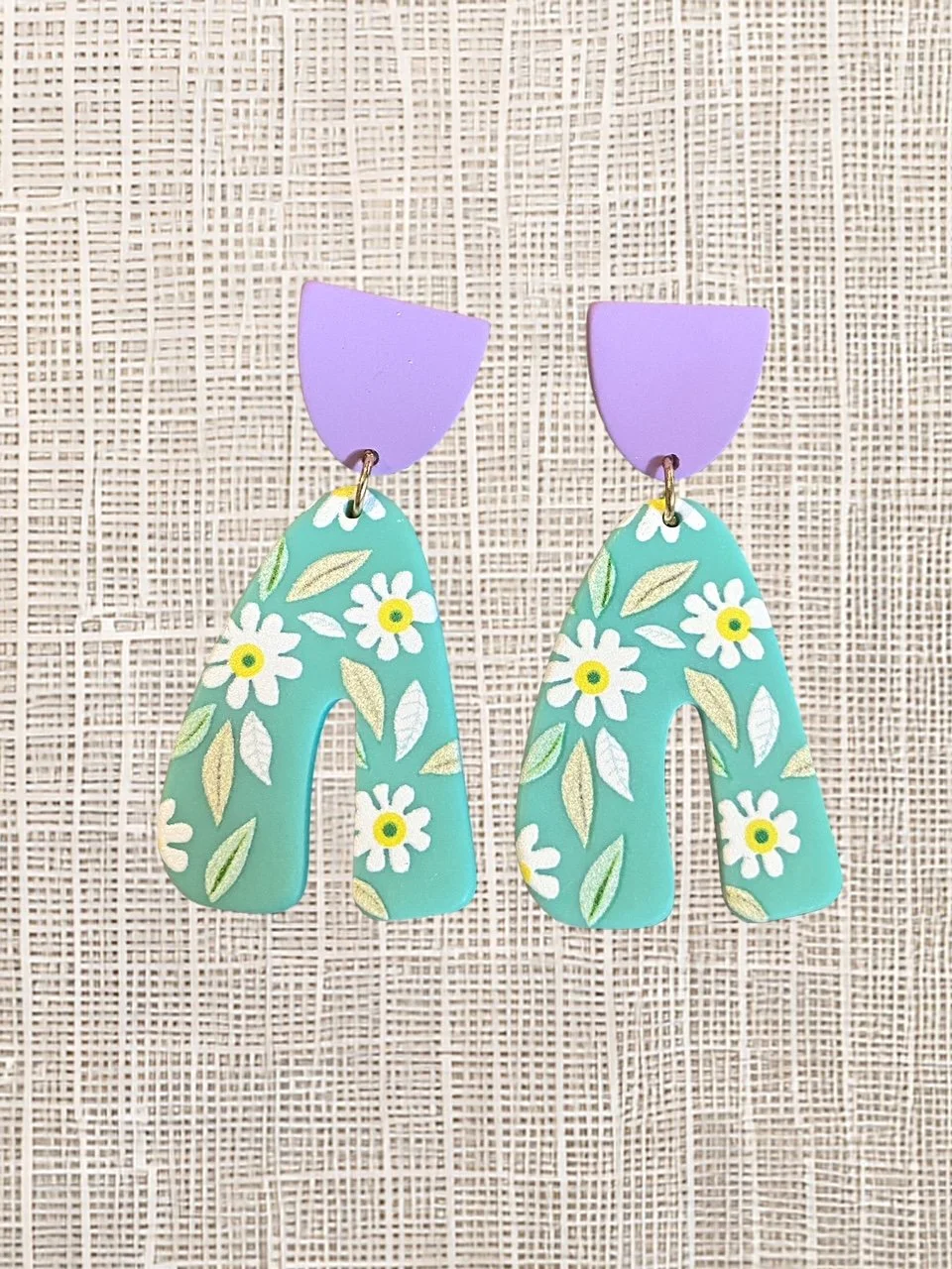 Mint Floral Earrings