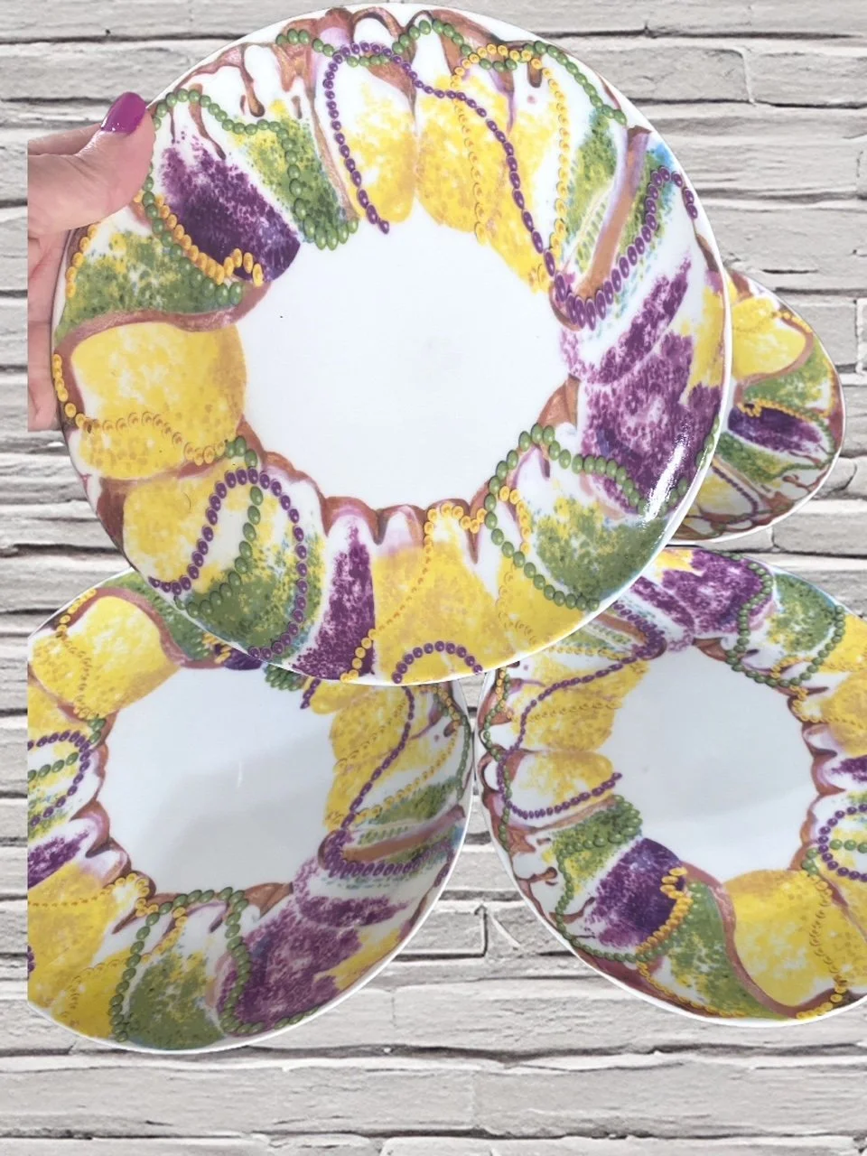King Cake Dessert Plates