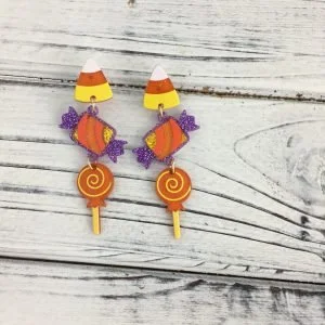 Halloween Candy Dangle Earrings