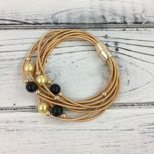 Black Gold Guitar String Bracelet
