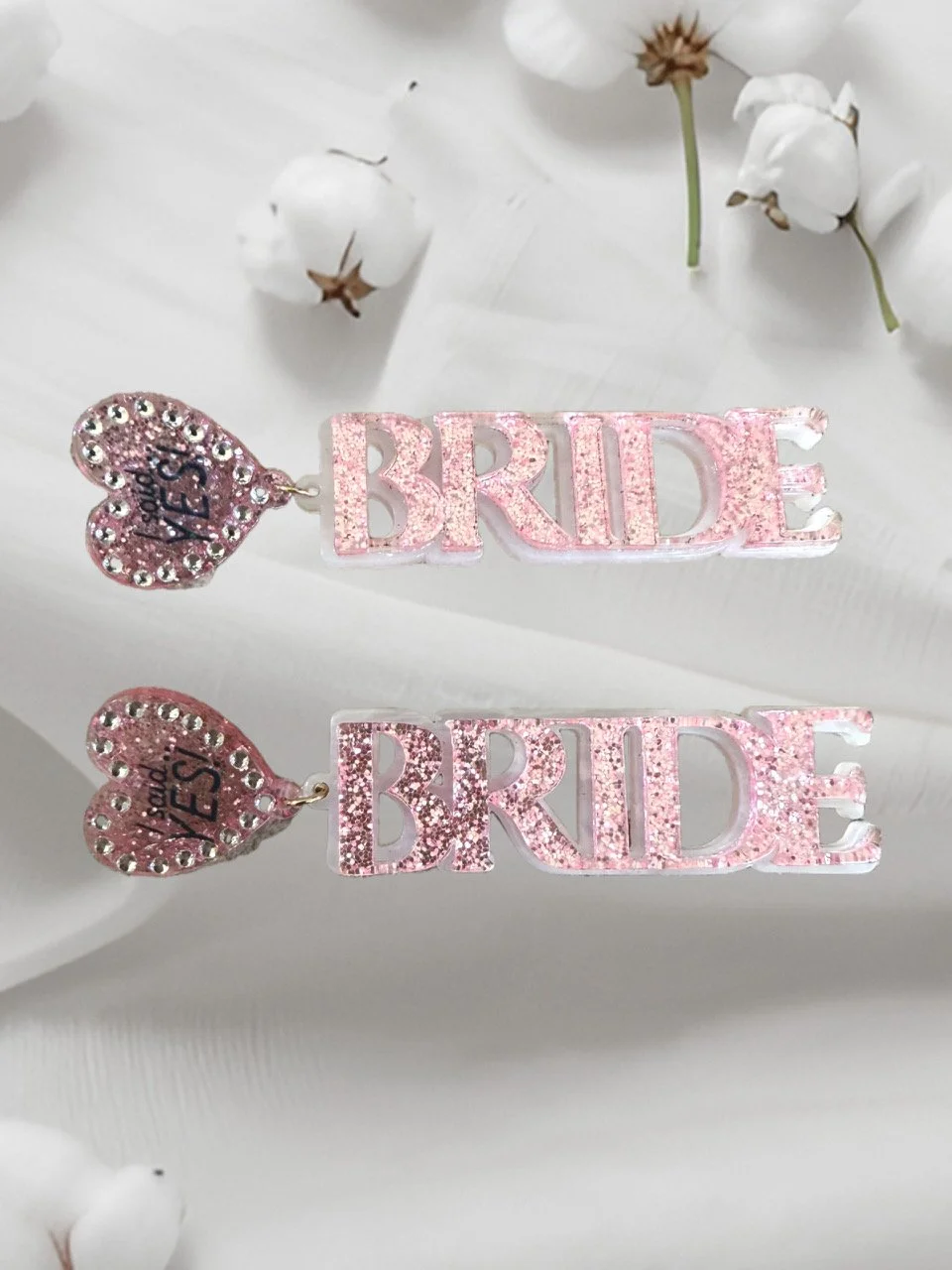 I Said Yes Bride Earrings